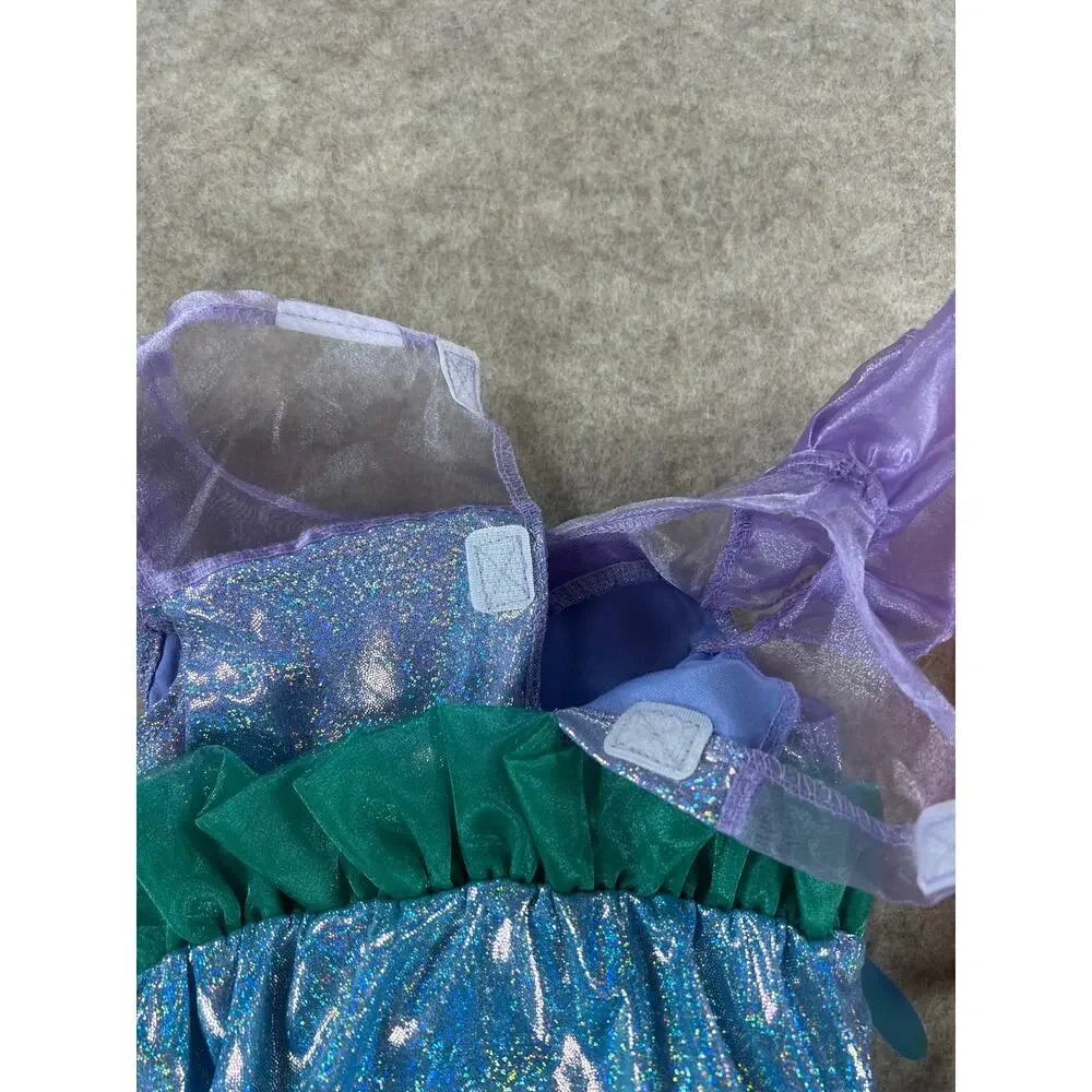 Disney Ariel The Little Mermaid Costume with Red Wig Complete Set Small 4-6